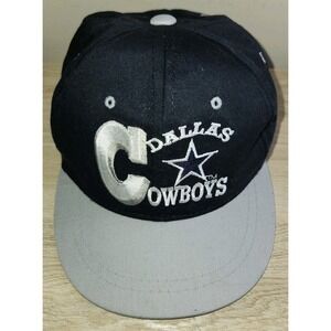 Dallas Cowboys‎ Hat Cap Fitted Black Gray NFL Football Kids Starter